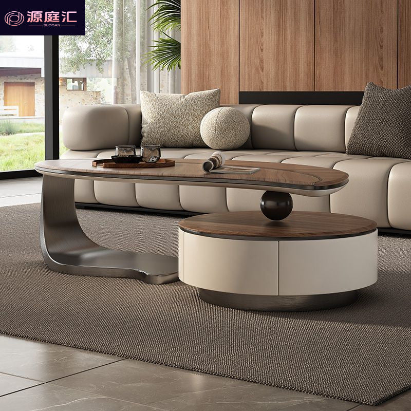 Creative leaf coffee table - unique shape, perfect for small spaces, high-end designer style, ideal for villas, living rooms, and modern luxury home decor. can be used as a coffee table or tv stand