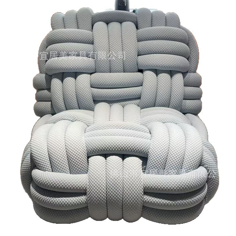 Creative knotted rope furniture woven chair artistic unique italian minimalist single chair home handmade lounge chair sofa