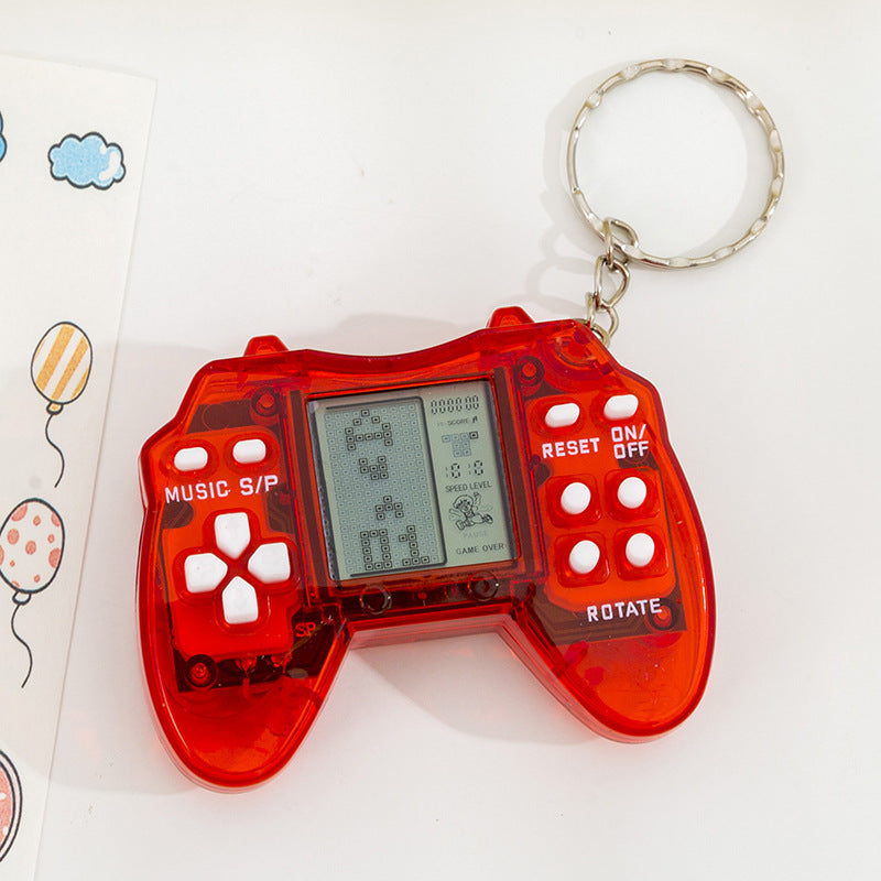 Mini tetris game console keychain - retro handheld arcade - nostalgic backpack charm - wholesale for street vendors