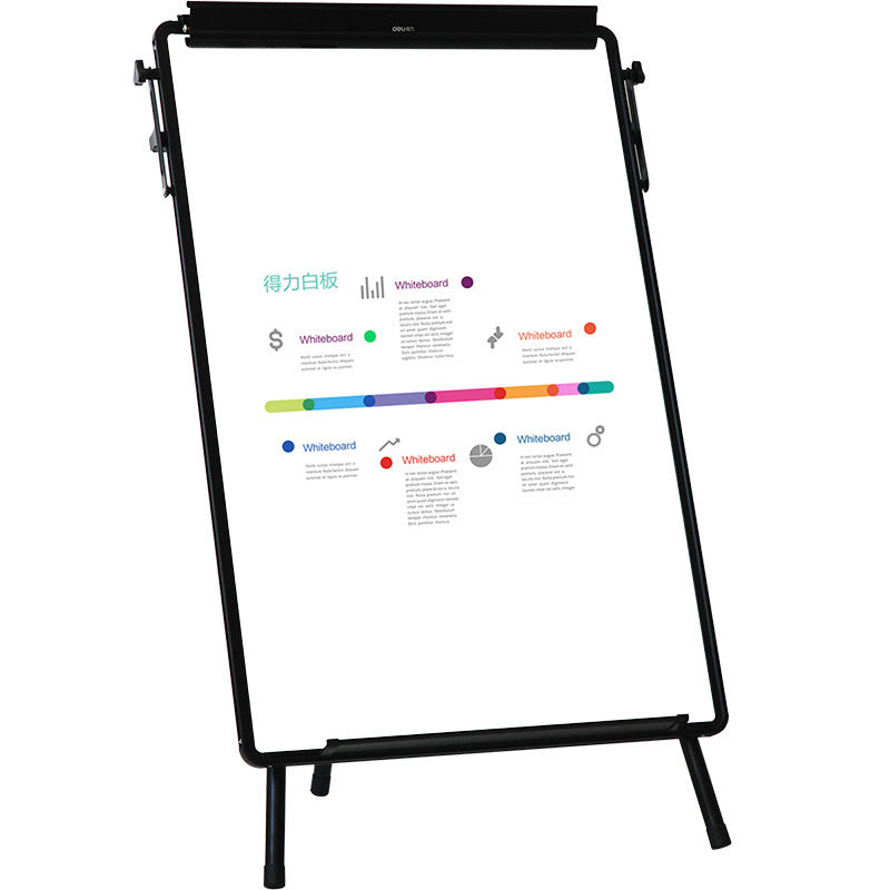 Deli 7892 Conference Whiteboard Display Board Tripod Writing Board Magnetic Fiber Whiteboard Demonstration Board 60 * 90cm