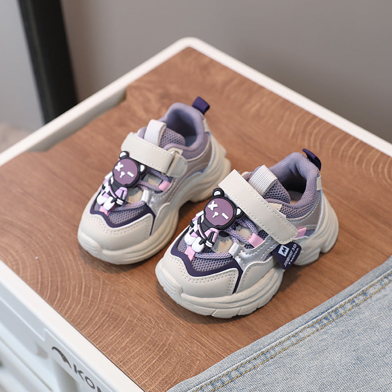 Cartoon girls' shoes spring autumn  new children's sports shoes boys' dad shoes mesh breathable trendy shoes for toddlers and young children
