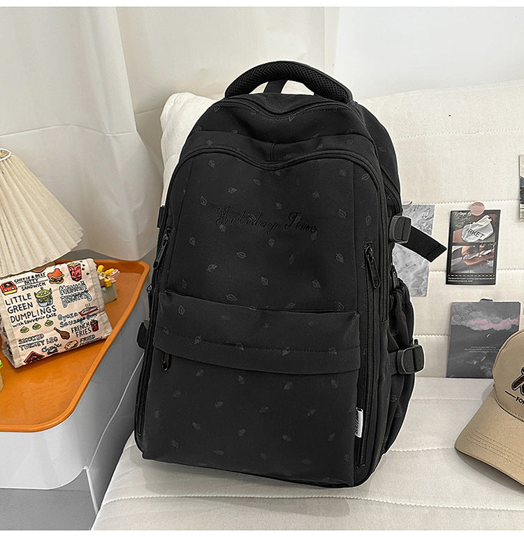 Japanese ginkgo leaf high-value backpack - stylish school bag for middle and high school students, women's casual, fresh, sweet, and large capacity backpack