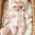 Newborn baby clothes autumn winter flannel romper girl cute warm bodysuit newborn outing crawling suit