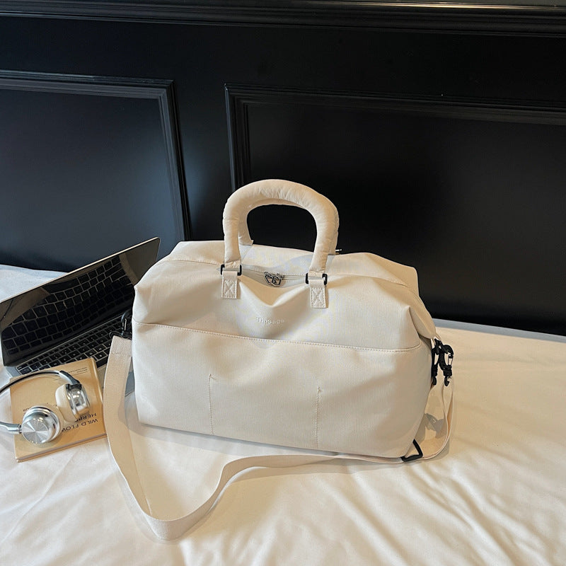 Cross-border foldable luggage bag travel bag dry and wet separation messenger bag simple wear-resistant waterproof short-distance travel bag women