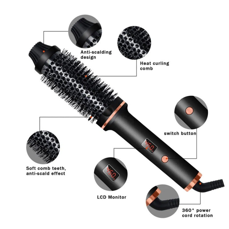 Cross-border  curling iron, high cranial top fluffy curling comb, negative ion anti-scalding large waves do not hurt hair curling iron