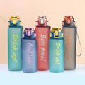 Carefully selected portable plastic water cup, outdoor sports food-grade water bottle, good-looking, large-capacity, drop-resistant, leak-proof straw cup