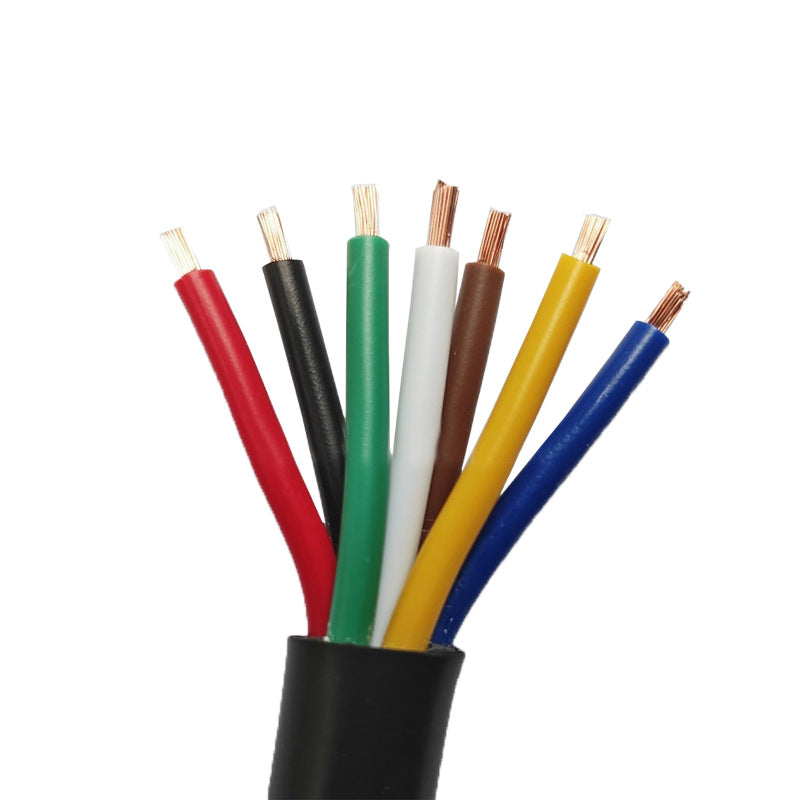 RVV7 core national standard sheathed cable 0.5 0.75 1.0 1.5 2.5 multi-strand copper core flexible cable control cable