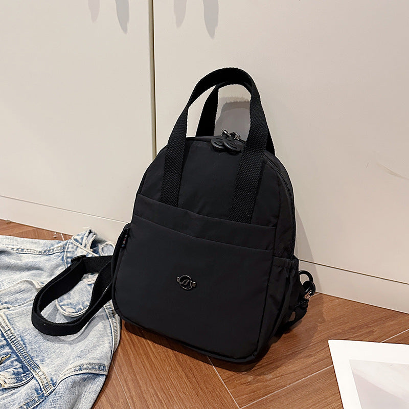 Cross-border casual versatile simple small backpack 2025 new travel backpack lightweight chest back double shoulder dual-purpose bag women