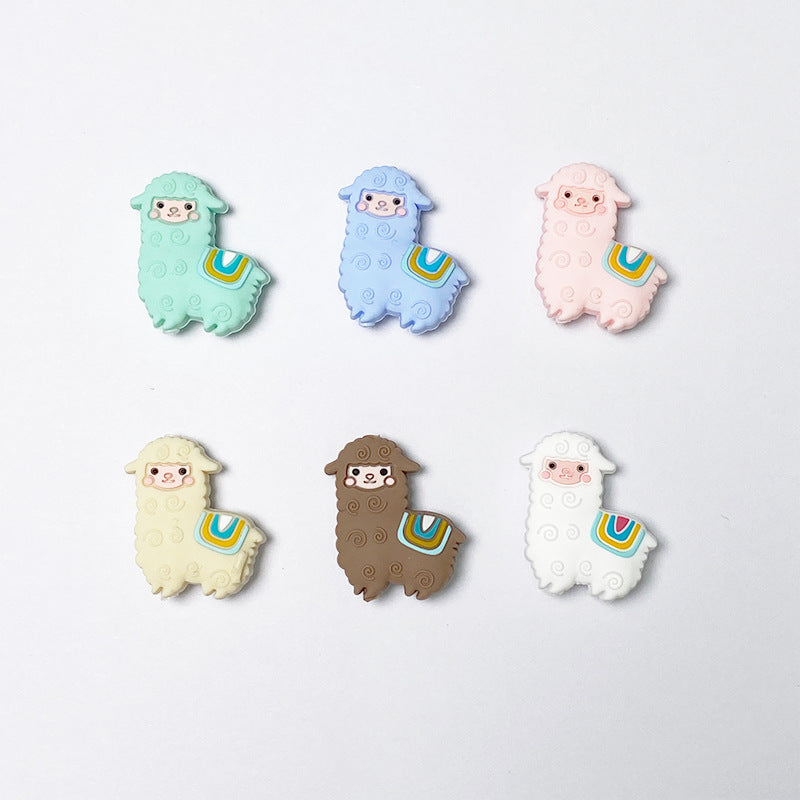 Cross-border food-grade baby molar beads, cartoon jewelry, loose bead accessories, gnawing teething beads, cartoon silicone beads.