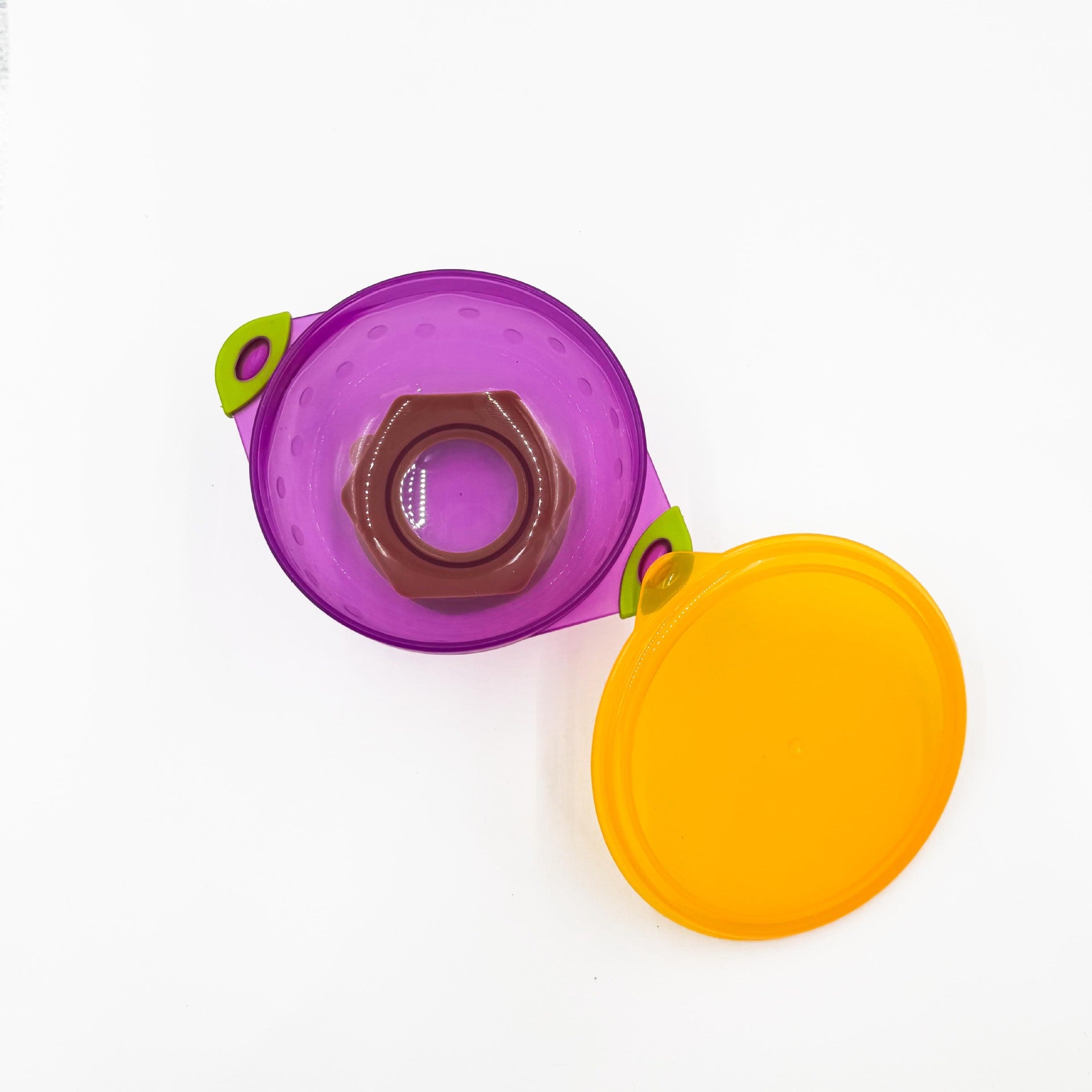 Children's suction cup bowl with lid, baby bag glue bowl, binaural tableware, large, medium and small set