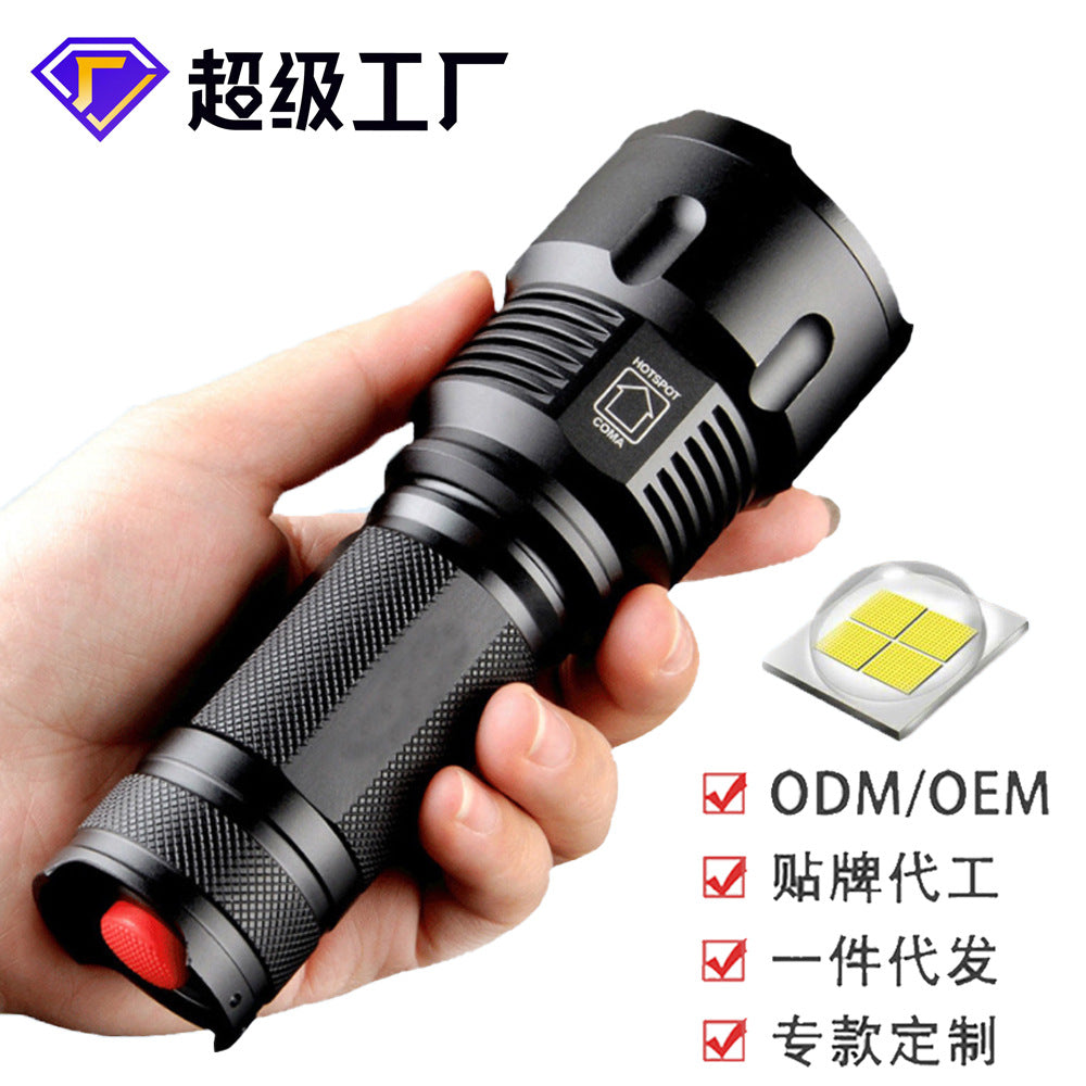 Factory direct sales  platform all kinds of strong light flashlights P50 strong light aluminum all-gold flashlights