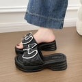 Bow-tie flip-flops for women, summer fashion outerwear, 2026 new style, thick sole, height-increasing, non-slip beach sandals