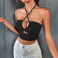 spring/summer new arrivals:  cross-border women's sexy camisole crop top - slim fit, designer halter top