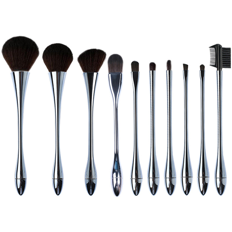 Sujilian xiaomanyao 10-piece set of complete makeup brushes, novice beauty tools, loose powder, blush brush, eye shadow makeup brush