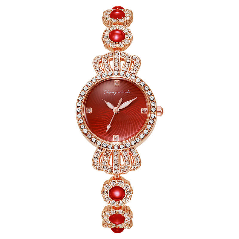 Tiktok live chalcedony bracelet watch crown jewelry fashion women's watch quartz watch dropshipping