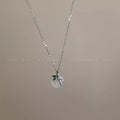 New chinese style peace buckle pendant necklace for women - x1346 bamboo design