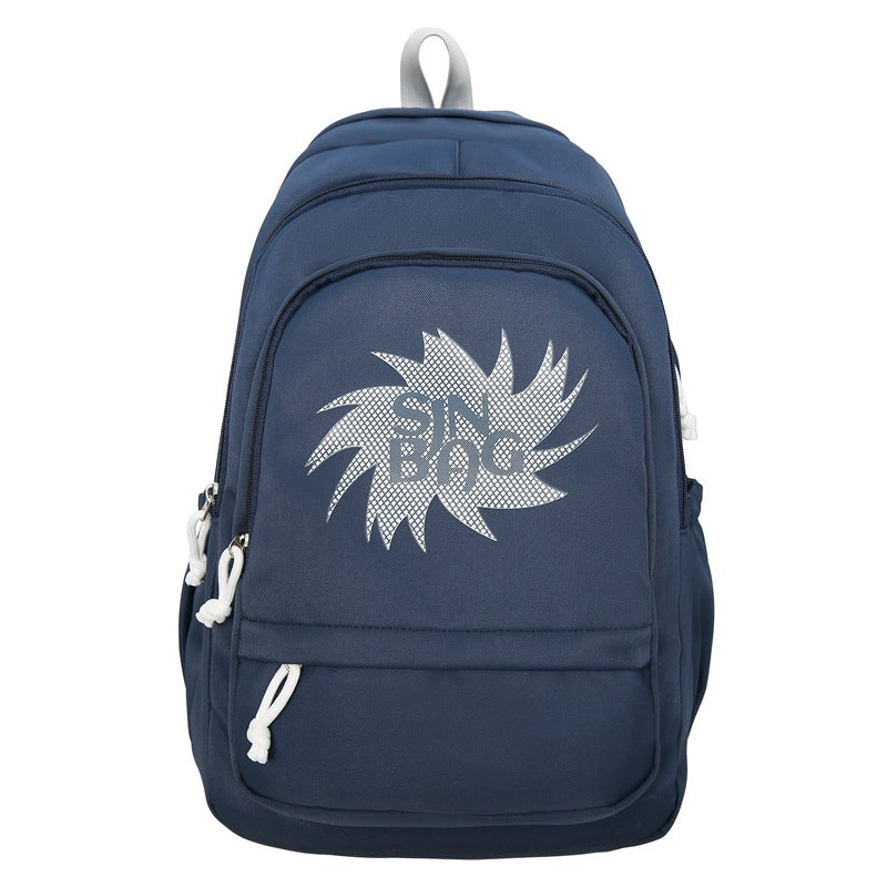 New middle and high school students backpack women's large-capacity simple student backpack fashion leisure  trend schoolbag