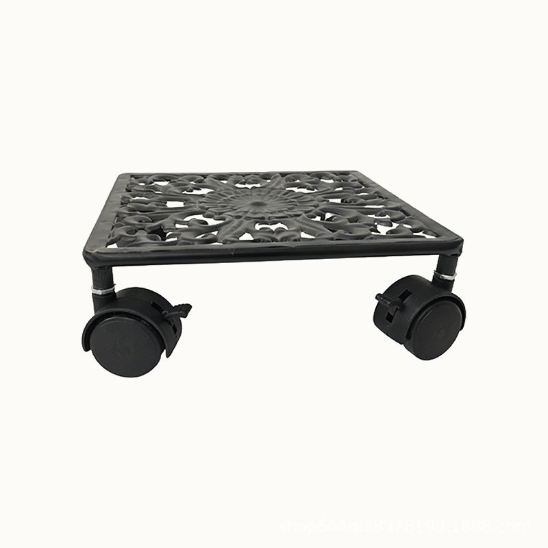 Wrought iron plant pot tray - outdoor garden, balcony, living room decorative plant stand, support base, removable flower pot base