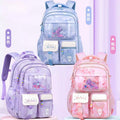 New elementary school backpack for grades 3-6 girls, ultra-lightweight, load-reducing, spine-protecting kids' backpack, middle school student backpack
