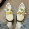 Summer mesh breathable casual shoes 2026 new versatile niche sports shoes chunky sole bowknot white sneakers for women