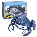 New electric universal wheel mechanical crab with lights, spray function, realistic crawling crab animal, children's electric toy