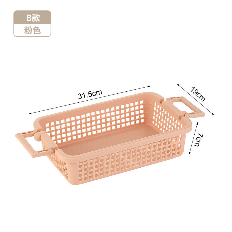Kitchen Storage Basket Toy Sundries File Desktop Storage Basket Plastic Basket Dirty Clothes Bathing Storage Box Storage Basket