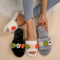 Insfall and winterpopularnew arrivalstuffed slippers women's home heattech cotton slippers casualfashion one-word fur slippers