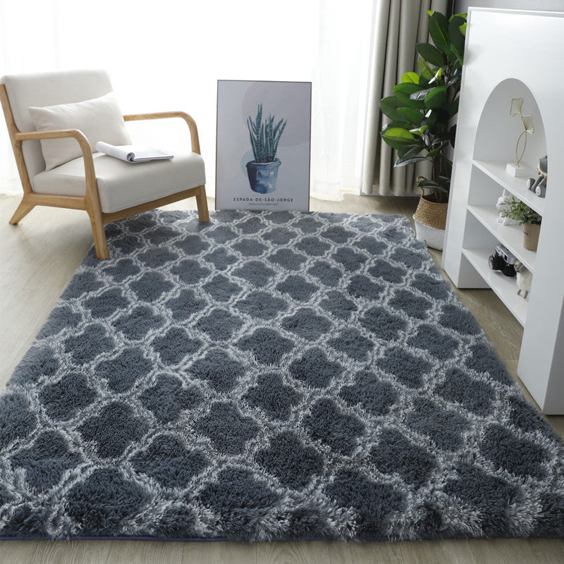 exclusive for home tie-dye carpet bedroom long stuffed carpet modern casual carpet floor mat modern scandinavian