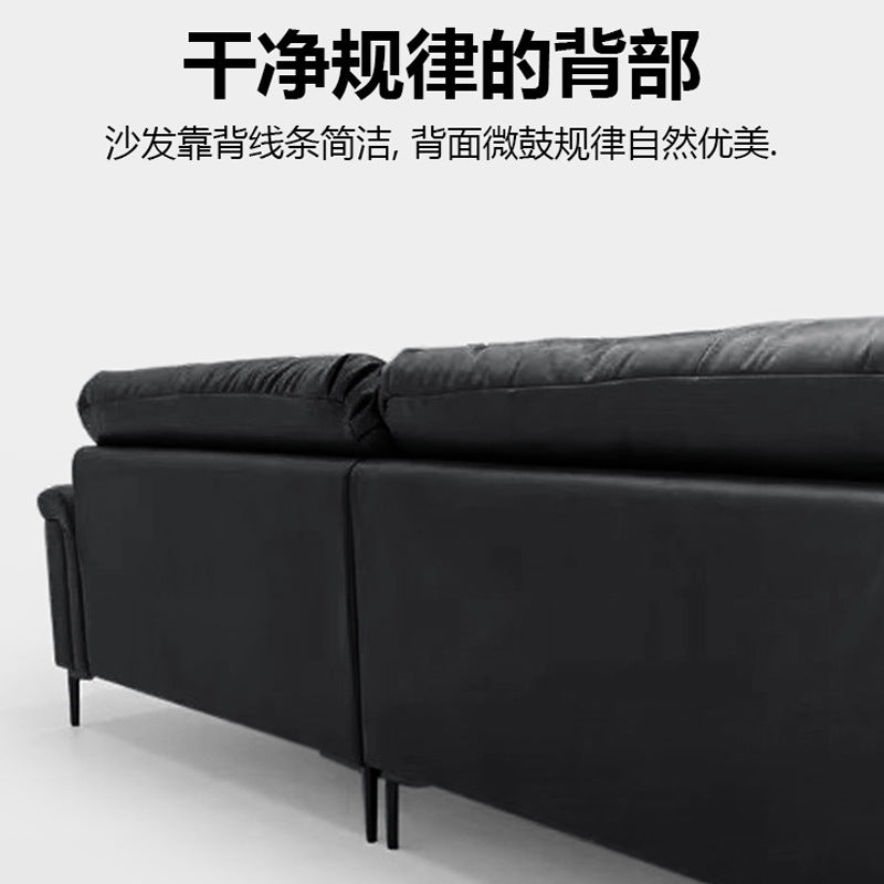 Time-increasing traceable nebula sofa straight row small apartment living room half green leather sofa medieval style oil wax jazz sofa