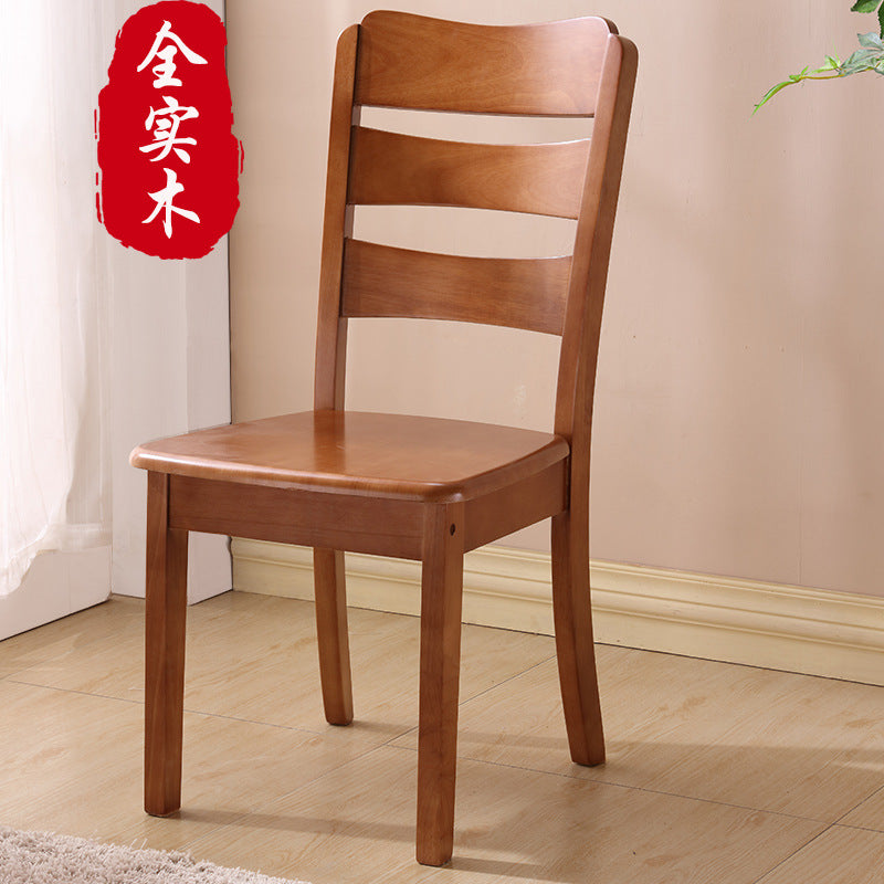 Solid wood chair backrest dining chair - comfortable for extended use - chinese style restaurant minimalist wooden dining chair
