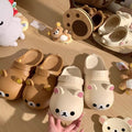 2025 japanese cartoon rilakkuma clogs women's summer outdoor beach shoes cartoon cute parent-child bear slippers