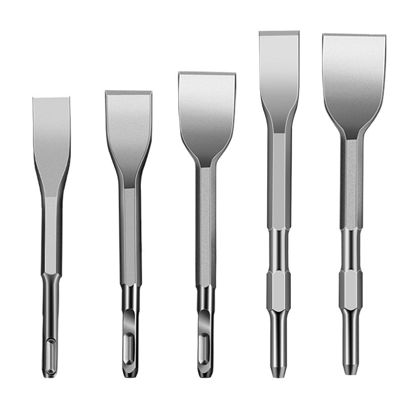 Baolian electric hammer curved chisel thickened high hardness impact drill bit flat chisel hexagonal handle square handle round handle electric pick slotting shovel