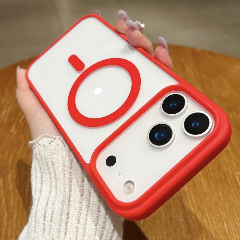Suitable for apple 17air macaron magnetic new phone case iphone17pro simple anti-fall protective case