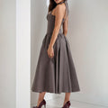summer new women's clothing:  cross-border fashion - european & american style, sexy & sweet halter neck maxi dress