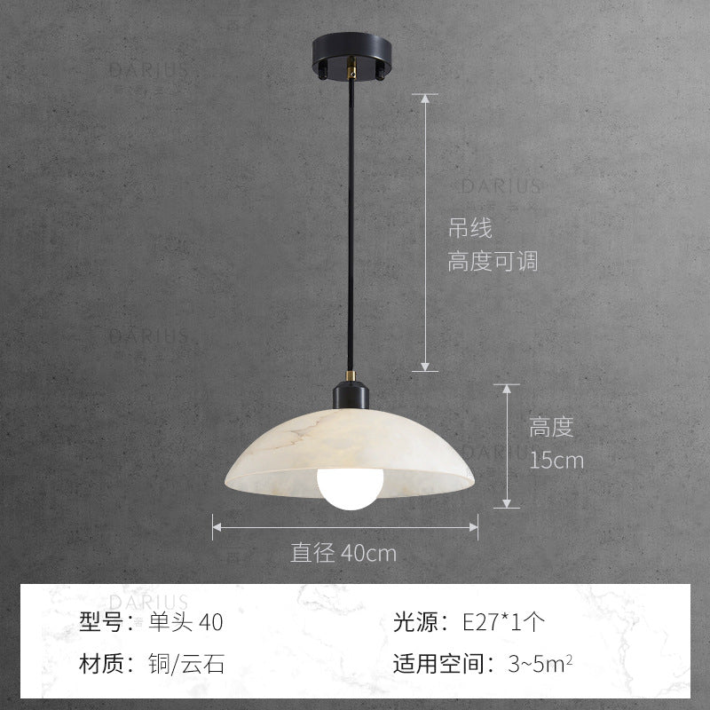 Marble all-copper chandelier modern simple light luxury restaurant chandelier bar light designer creative aisle entry lighting