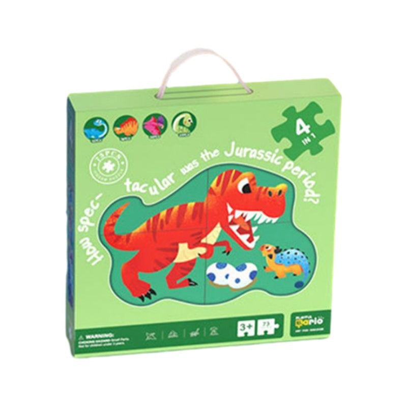 Cross-border export of advanced puzzle toys, four-in-one children's educational puzzles, enlightenment and development of paper flat puzzles