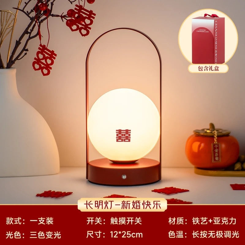 Dowry newlywed everlasting lamp wedding pair classy wedding room arrangement red table lamp bedside lamp wedding gift for the newlyweds