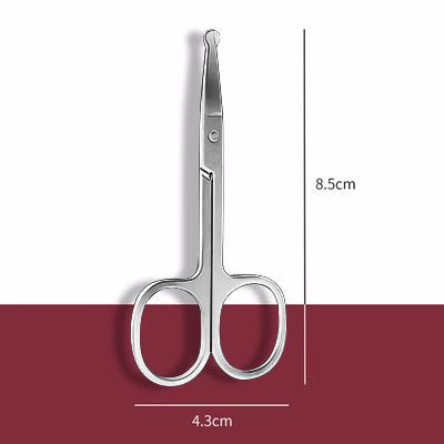 Nose hair trimmer, scissors, round head safety trimmer, stainless steel nose hair trimmer, nose hair trimmer, beauty tools for men and women
