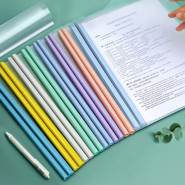 Thickened pull rod folder a4 folder pull rod clip insert transparent book cover book clip student pull rod clip