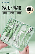 New nail clipper set - cuticle nippers, pedicure knife, pedicure file, manicure knife - 22 piece matcha green nail art tool kit