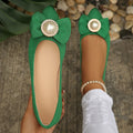 Exportplus sizeflats bean shoes  new arrival pointed toe flats shoes rhinestone pearl bowsall year roundflats