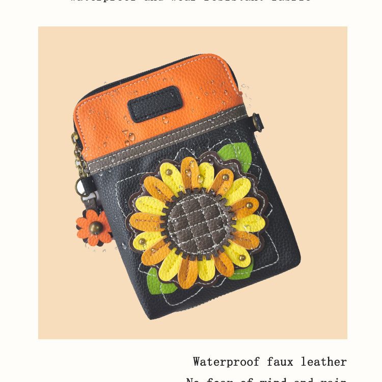 Cross-border hot-selling sunflower women's bags custom retro style flower handbags fashionable versatile messenger bags