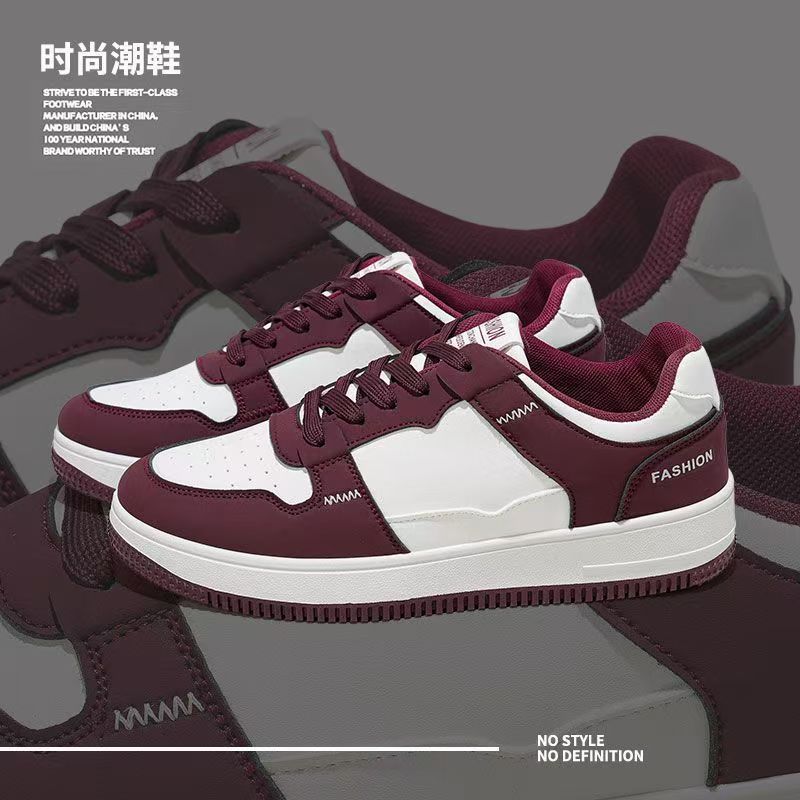 2026 new spring hot-selling men's shoes: stylish and versatile skate shoes, thick-soled, wear-resistant casual sneakers, trendy student shoes for men