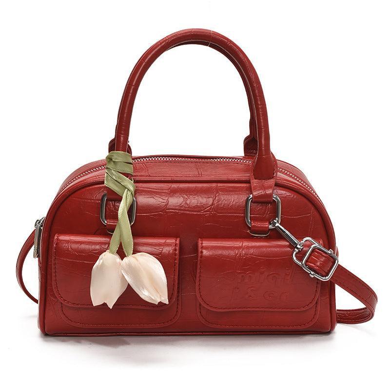 Cross-border retro portable pillow bag women's 2025 new foreign style casual personality fashion niche single shoulder messenger bag tide