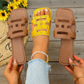 Plus size women's summer sandals & slippers -  new collection: square toe beach sandals, versatile flat espadrilles