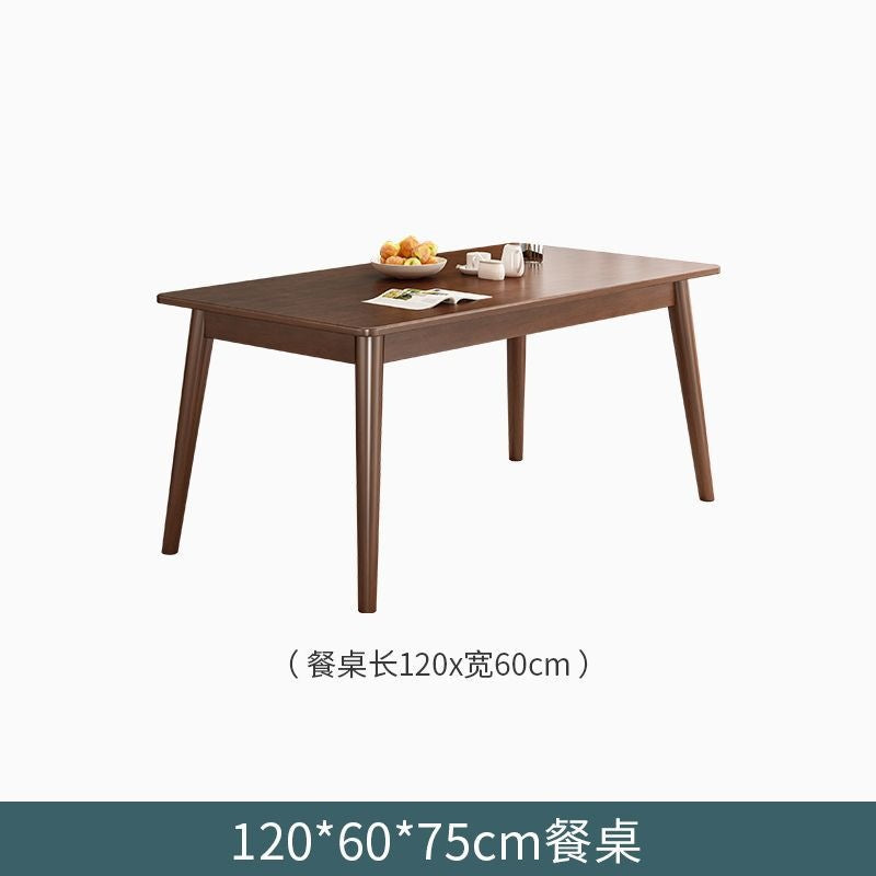 Minimalist home square solid wood dining table walnut color table dining table and chair set solid wood dining table and chairs