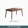 Minimalist home square solid wood dining table walnut color table dining table and chair set solid wood dining table and chairs