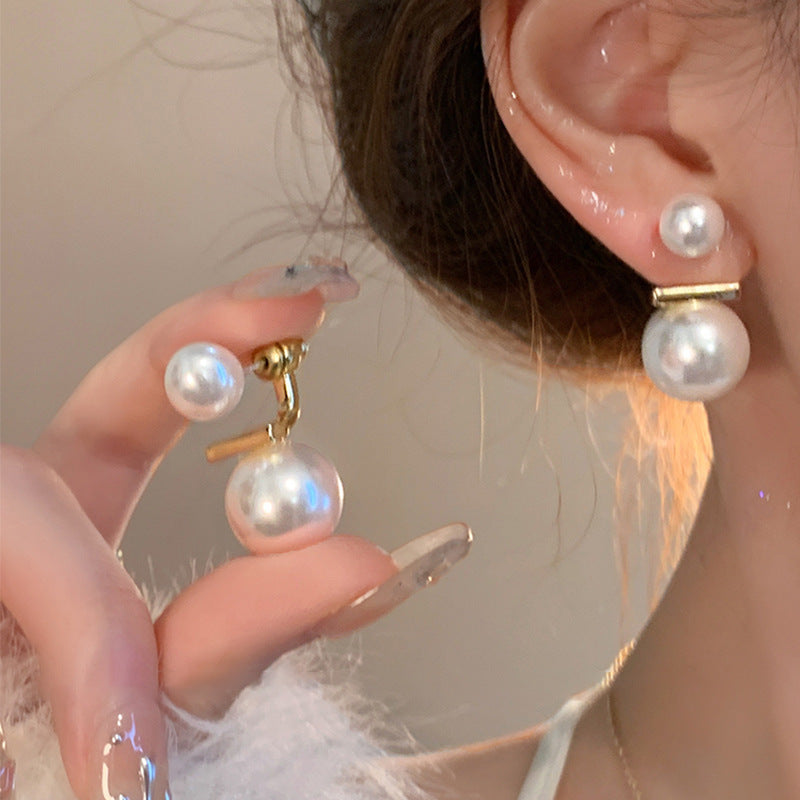 Ins style pearl earrings for women 925 silver needle niche design butterfly earrings accessible luxury high-end earrings earrings earrings