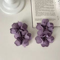 Super fairy purple flower earrings for women, beach vacation style, beautiful exaggerated earrings, 2026 new earrings wholesale