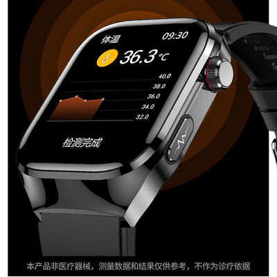 Ultra-long battery life non-invasive blood glucose smartwatch with precision monitoring of internal organ health, uric acid, blood pressure, and lipid levels, featuring bluetooth calling